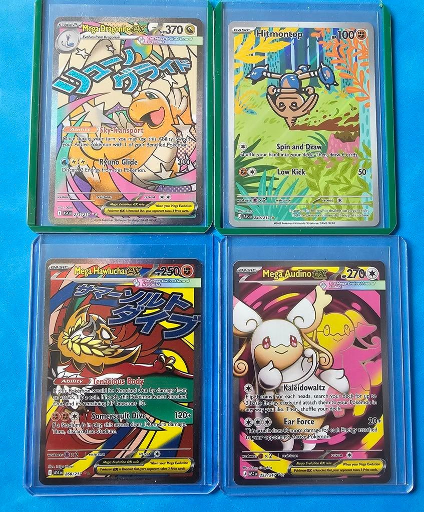 Pokémon Kaarten Mega evolution Ascended heroes, Ophalen of Verzenden, Zo goed als nieuw, Meerdere kaarten, Foil