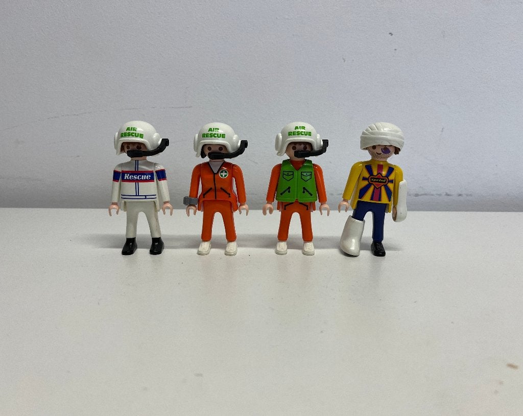 Poppetjes / Figuren nr 111: 4x Rescue Helikopter 3789 3845, Kinderen en Baby's, Gebruikt, Losse onderdelen, Ophalen of Verzenden