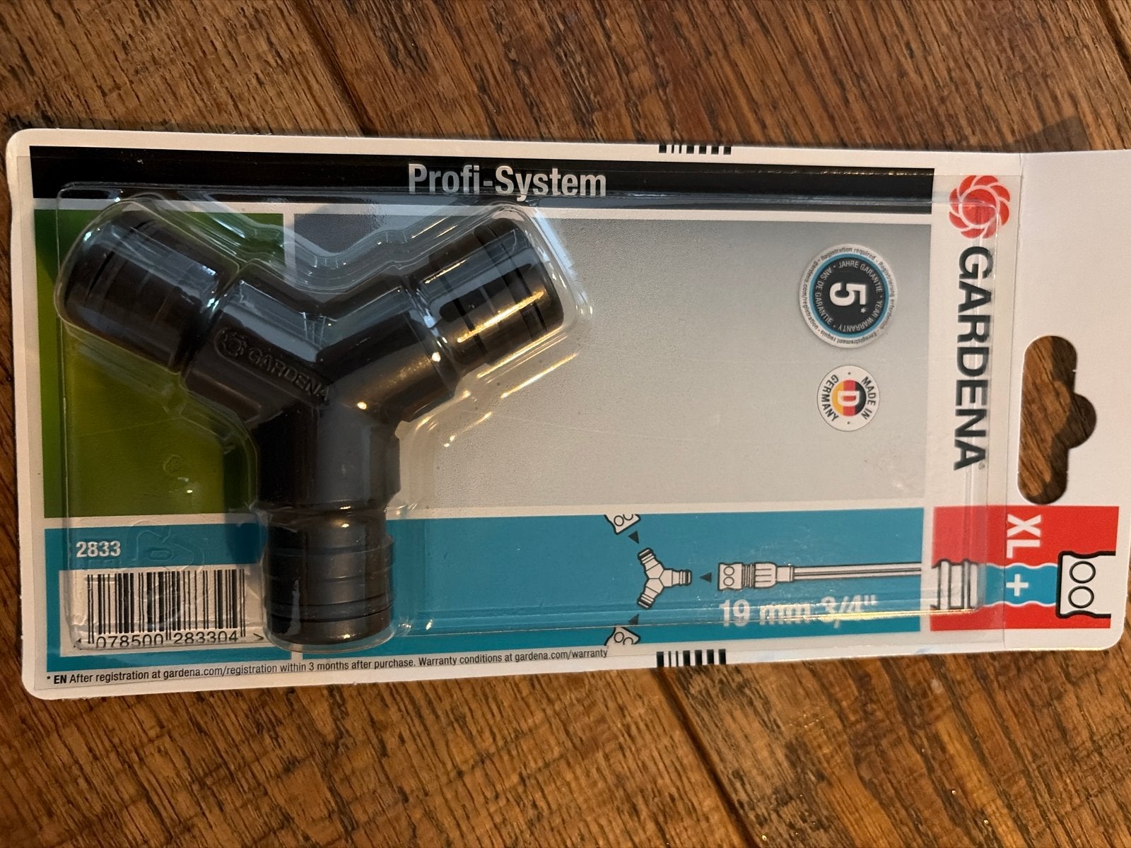 Drie stuks Gardena Y-koppeling 19mm (3/4") - Profi-System, Tuin en Terras, Tuinslangen, Ophalen of Verzenden, Nieuw, Tuinslangkoppeling