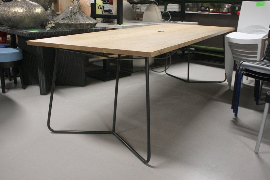 Eettafel bureau CHARLES Jess eikenhout kantoor 260x100 tafel