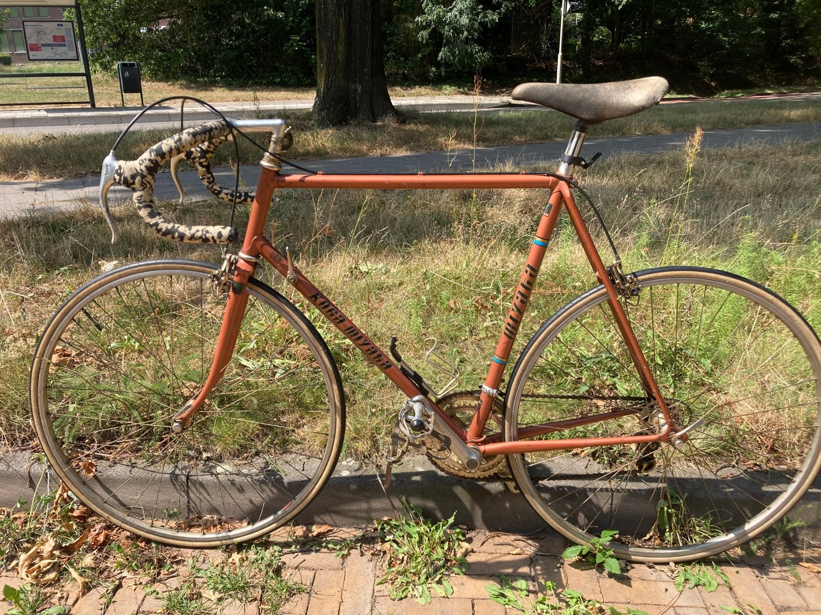 Koga Miyata racefiets met shimano 600 oranjebruin 60 cm fr., Fietsen en Brommers, Fietsen | Oldtimers, 59 cm of meer, Ophalen