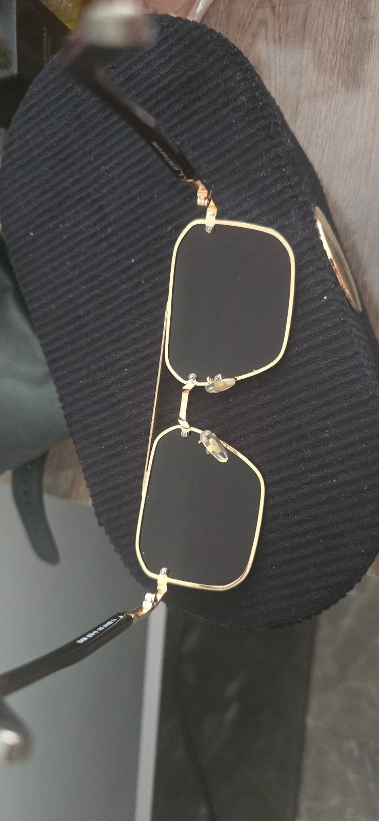 Maybach Zonnebril - Goudkleurig Montuur, Zwarte Glazen, Sieraden, Tassen en Uiterlijk, Overige merken, Gebruikt, Zonnebril, Zwart
