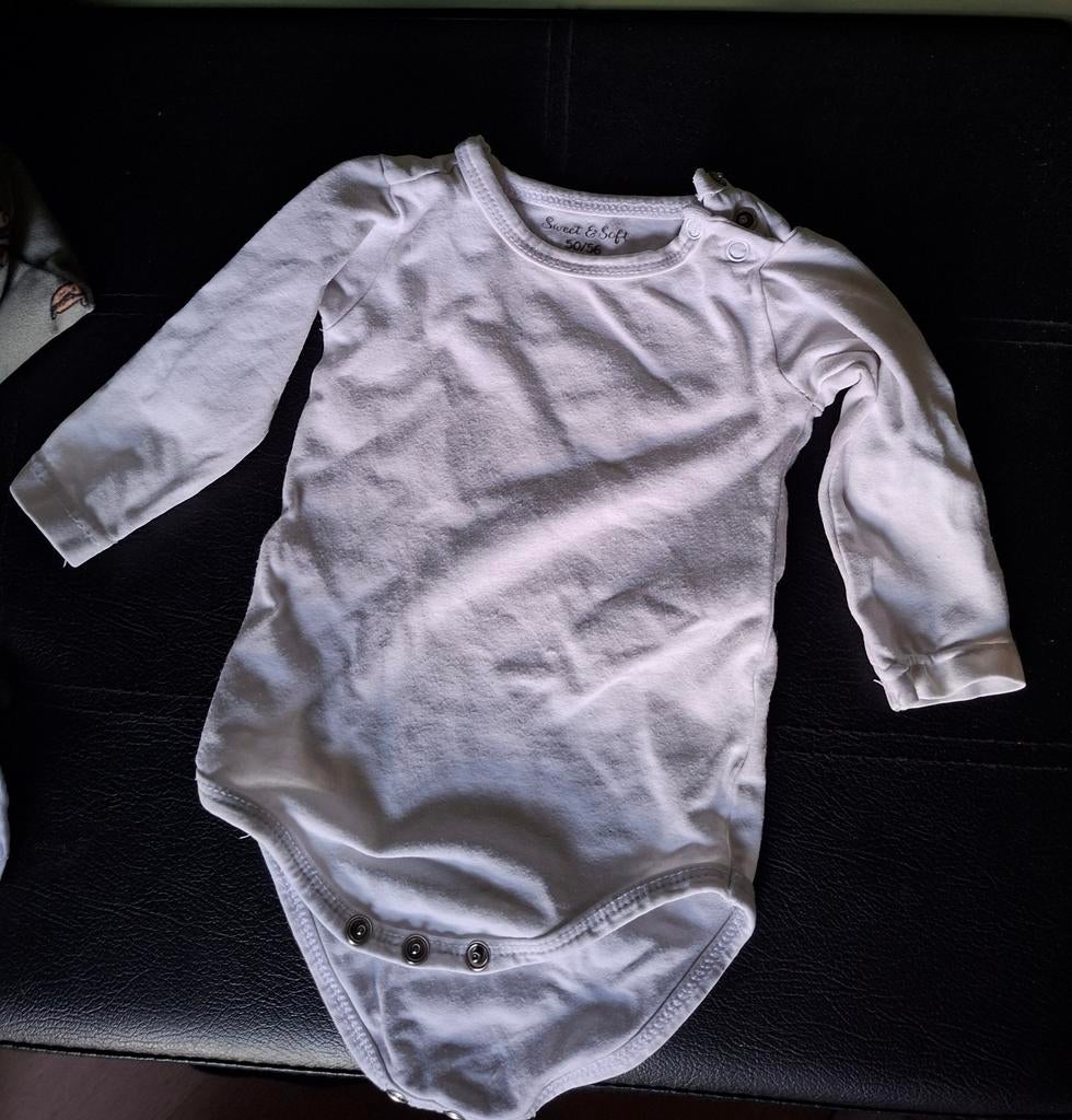 Witte romper met lange mouwen, Ophalen of Verzenden