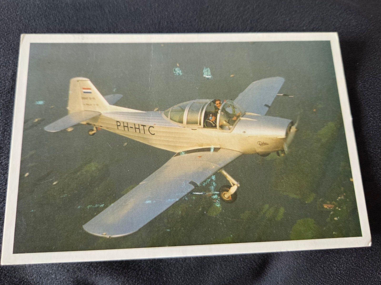 Oude ansichtkaart Fokker S.11 Instructievliegtuig PH-HTC, Verzenden, 1980 tot heden, Gelopen, Voertuig
