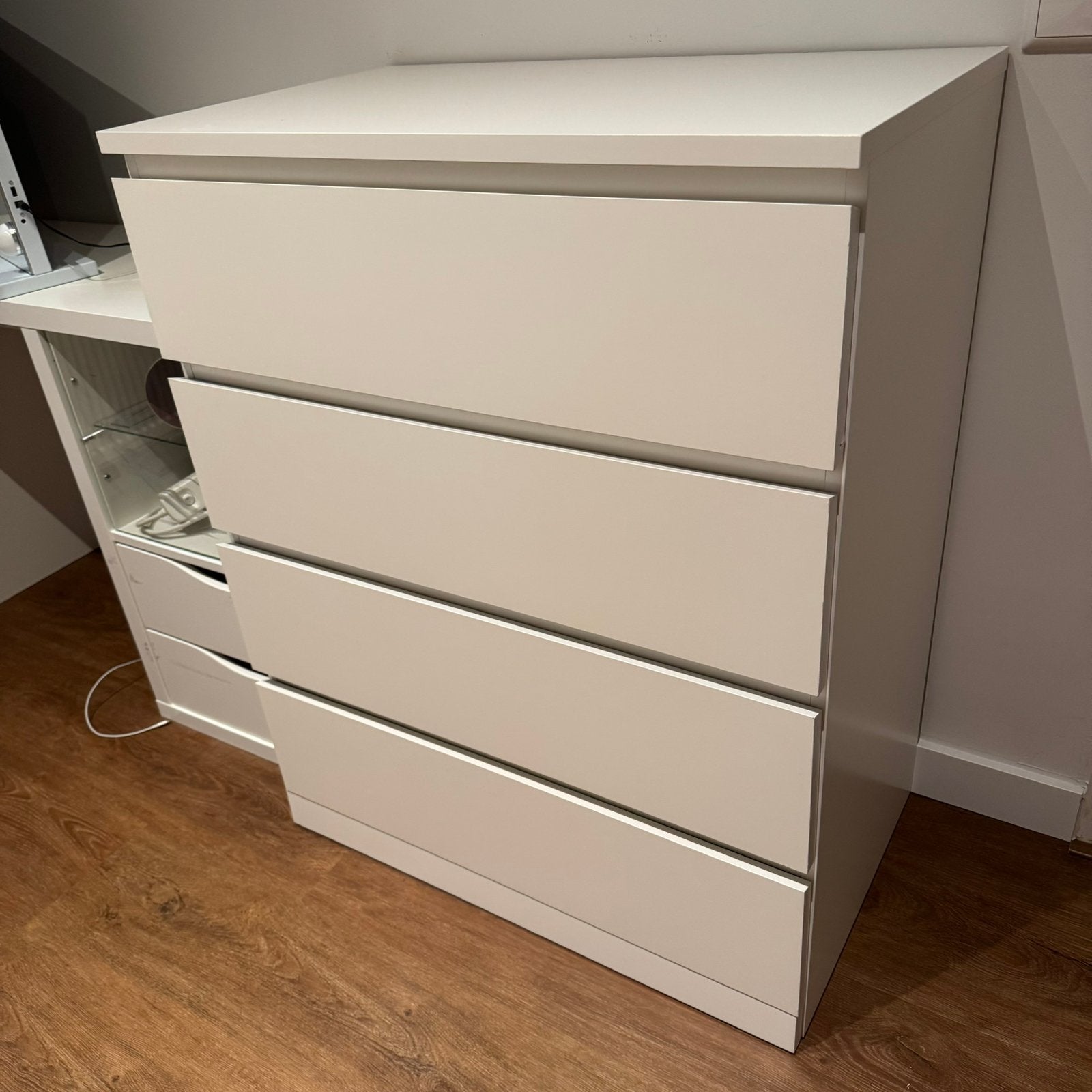 Zgan IKEA MALM ladekast - rook- en diervrij! 80,3x100cm, 100 tot 150 cm, Zo goed als nieuw, 3 of 4 laden, 25 tot 50 cm