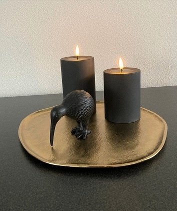 J-Line Plateau Rond Alu goud Medium Nieuw!, Rond, Nieuw, Ophalen of Verzenden, Dienblad
