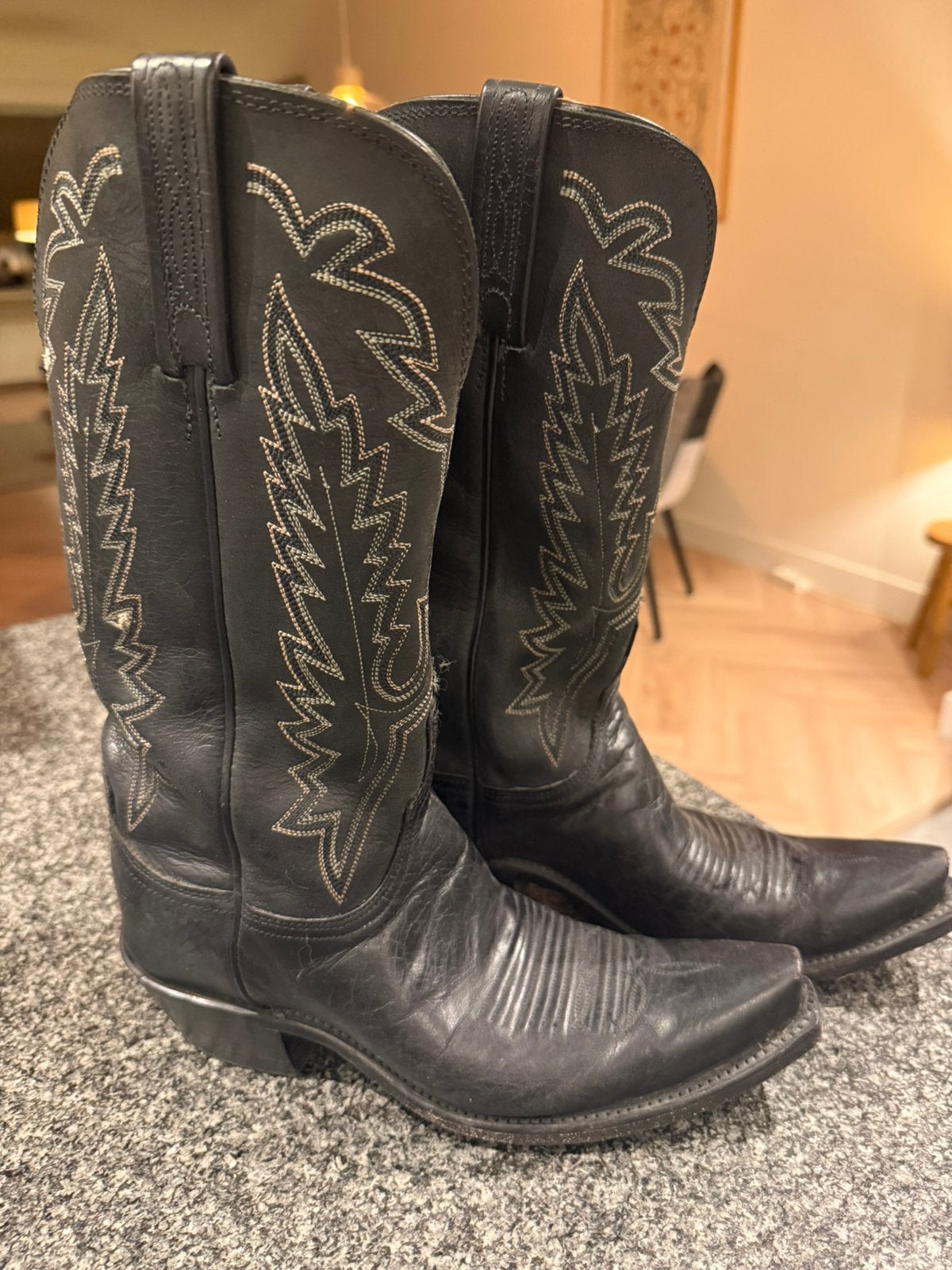 Echte cowboylaarzen maat 37, Ophalen of Verzenden, Zo goed als nieuw, Zwart, Hoge laarzen