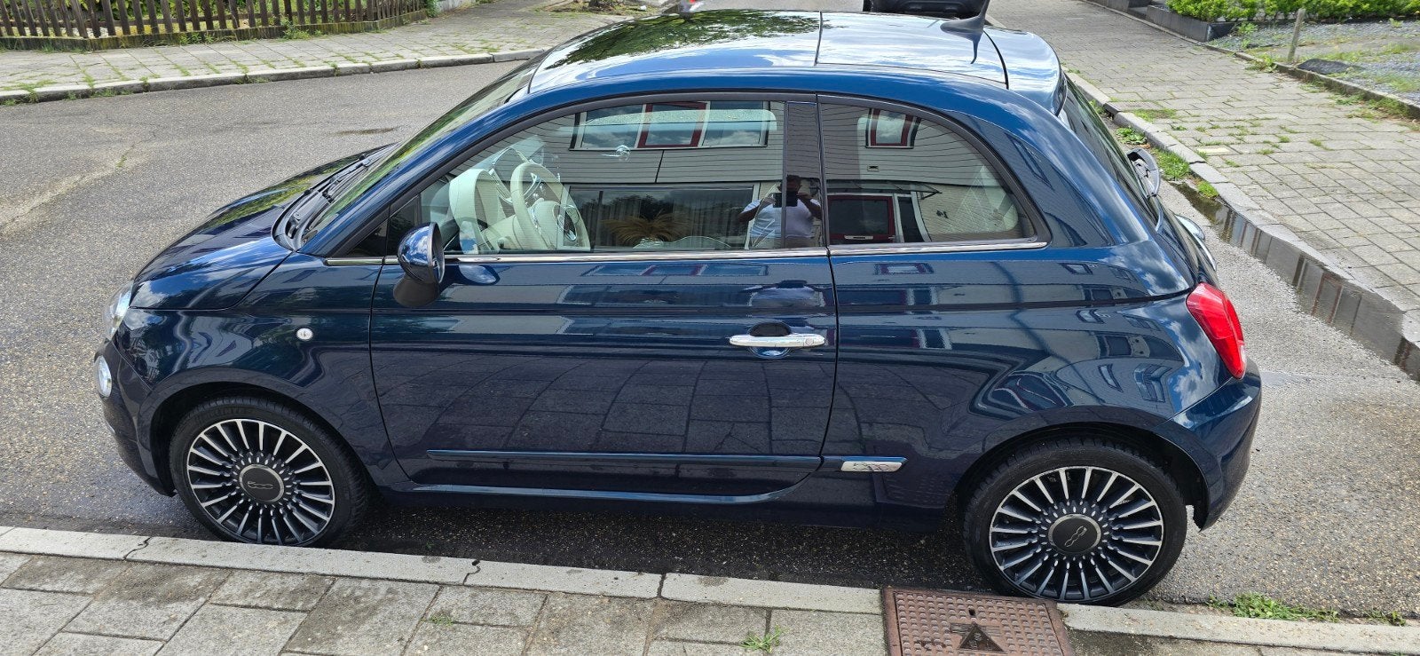 Fiat 500 1.2 Eco 69pk 2018 Blauw, Auto's, Fiat, Voorwielaandrijving, 1242 cc, 4 cilinders, Handgeschakeld
