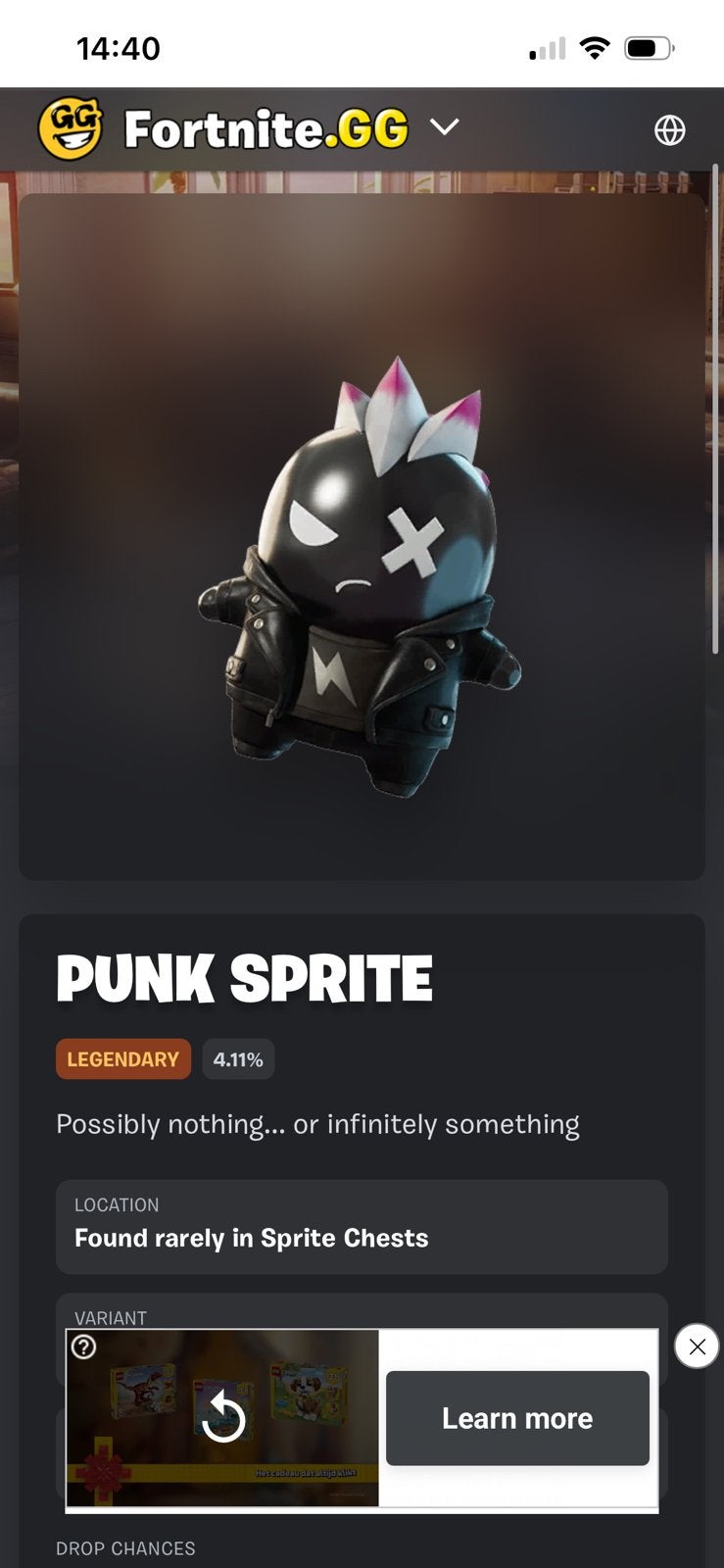 Fortnite punk sprite, Ophalen, Zo goed als nieuw