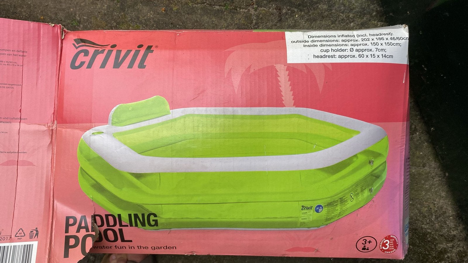 Badje met hoofdsteun en bekerhouder, Ophalen, Minder dan 80 cm, Rond, Opzetzwembad