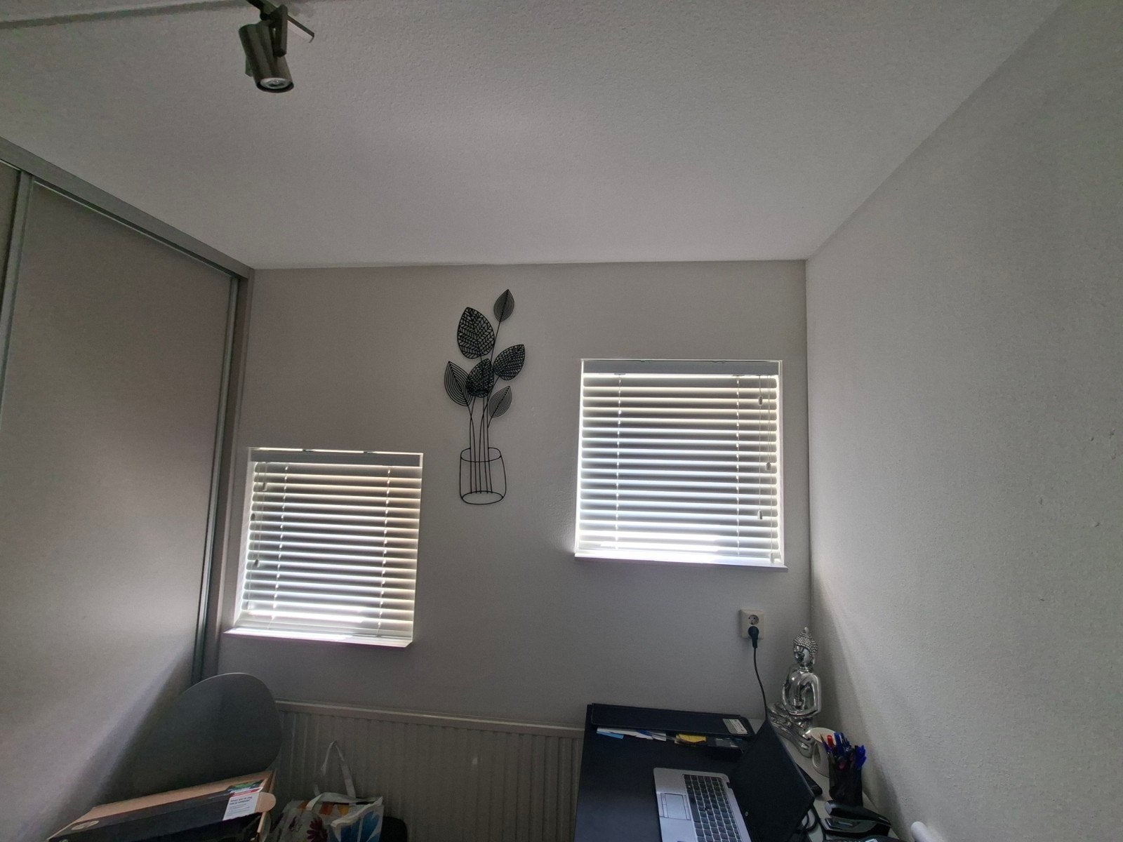 Mooie witte binnen jaloezieën RAL9010 - nog geen 5 jaar oud, Ophalen, Wit, Metaal, Zo goed als nieuw