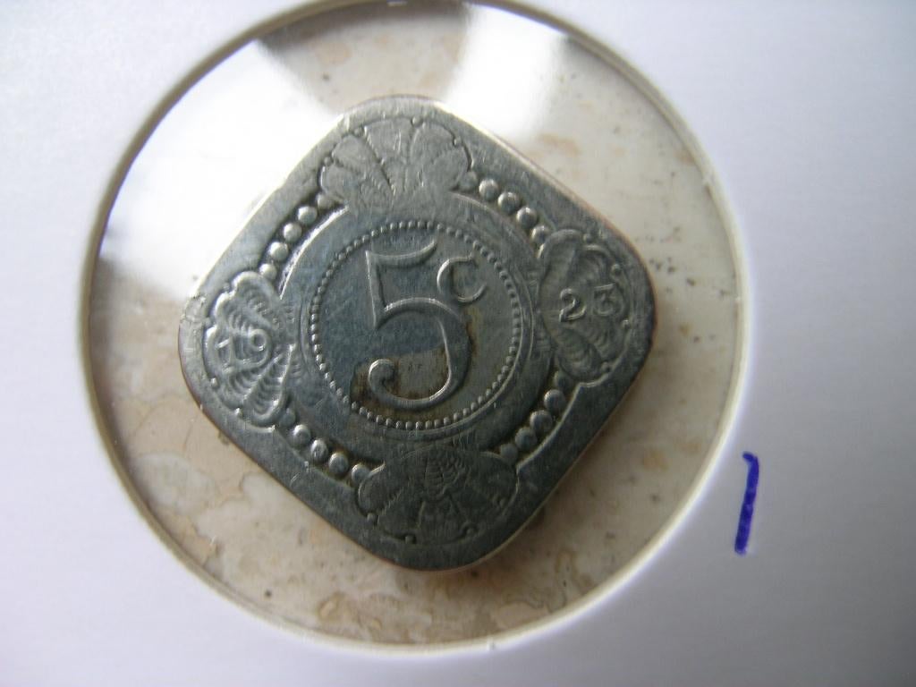 Stuiver 1923 (nr 1), Postzegels en Munten, Munten | Nederland, Ophalen of Verzenden, Koningin Wilhelmina, 5 cent, Losse munt