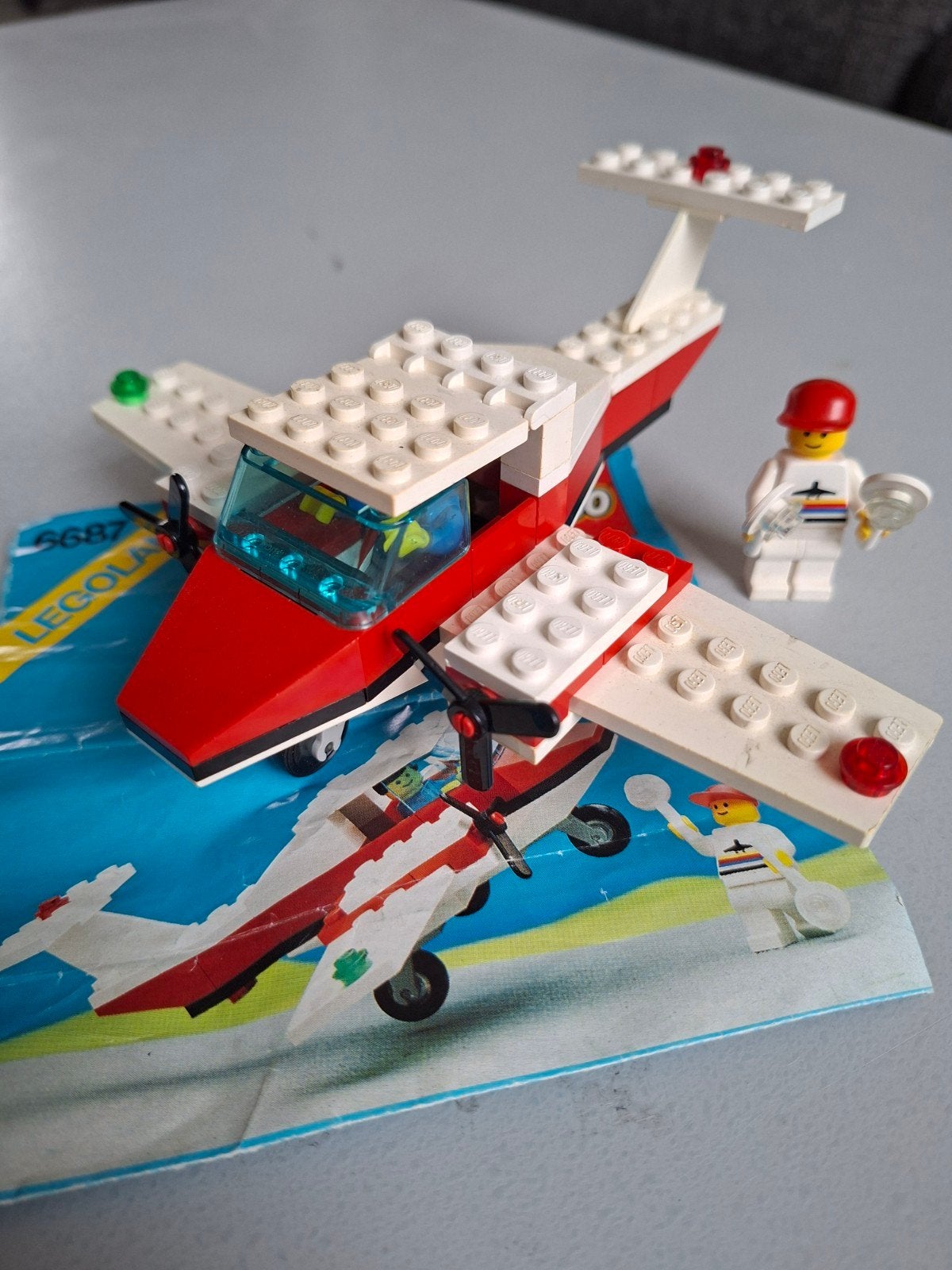 Lego System 6687 Vliegtuig met piloot en instructies, Kinderen en Baby's, Speelgoed | Duplo en Lego, Compleet, Lego, Ophalen of Verzenden