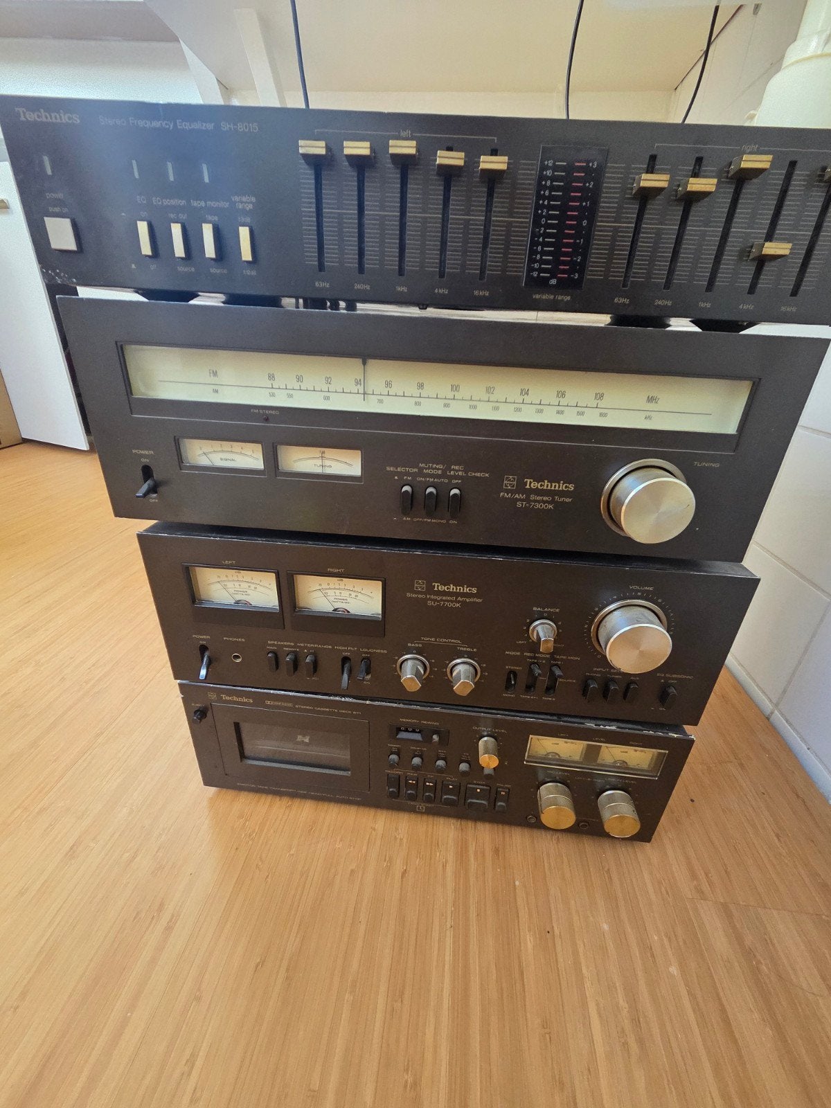 Technics Stereo Set Versterker, Tuner, Cassettedeck, Equaliz, Ophalen of Verzenden, Gebruikt, Cassettedeck, Losse componenten