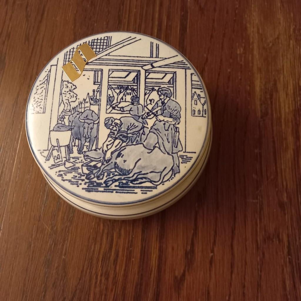 Antiek Delfts Blauw aardewerk Bonbonnière Royal Delfts, Ophalen of Verzenden