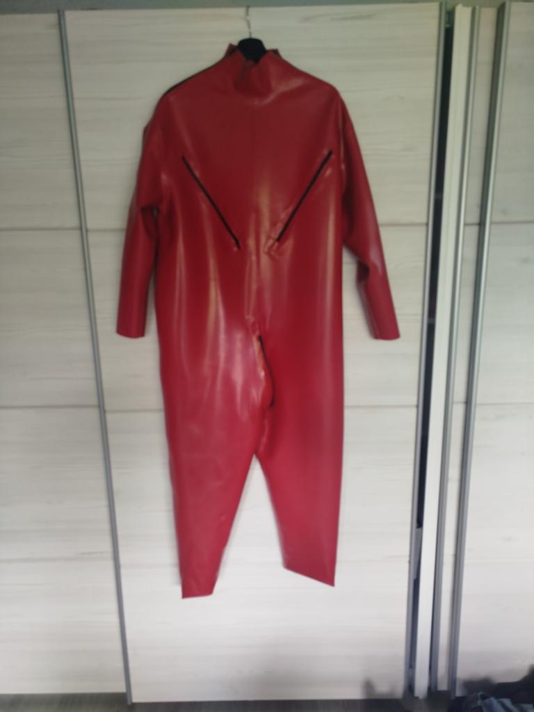 Latex suit 0.8mm grote maat, Ophalen of Verzenden, Zo goed als nieuw, Maat 56/58 (XL)