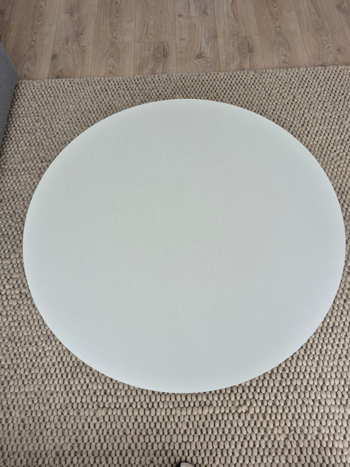 Artifort Salontafel - Rond, Wit met Chroom Onderstel, Ophalen, Modern design, Gebruikt, 50 tot 100 cm