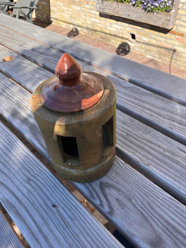 Antieke terracotta schoorsteenpot, Ophalen, Steen of Klei, Overige typen, Zo goed als nieuw