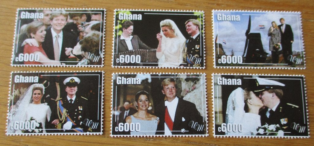 Ghana, serie Máxima en Willem-Alexander, Verzenden, Postfris, Koningshuis