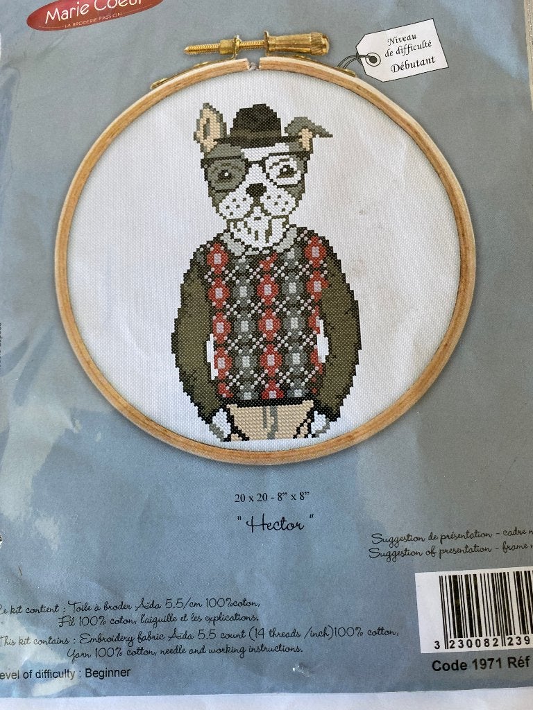 BORDUURPAKKET MARIE COEUR "HECTOR", Verzenden, Nieuw, Handborduren, Borduurpakket