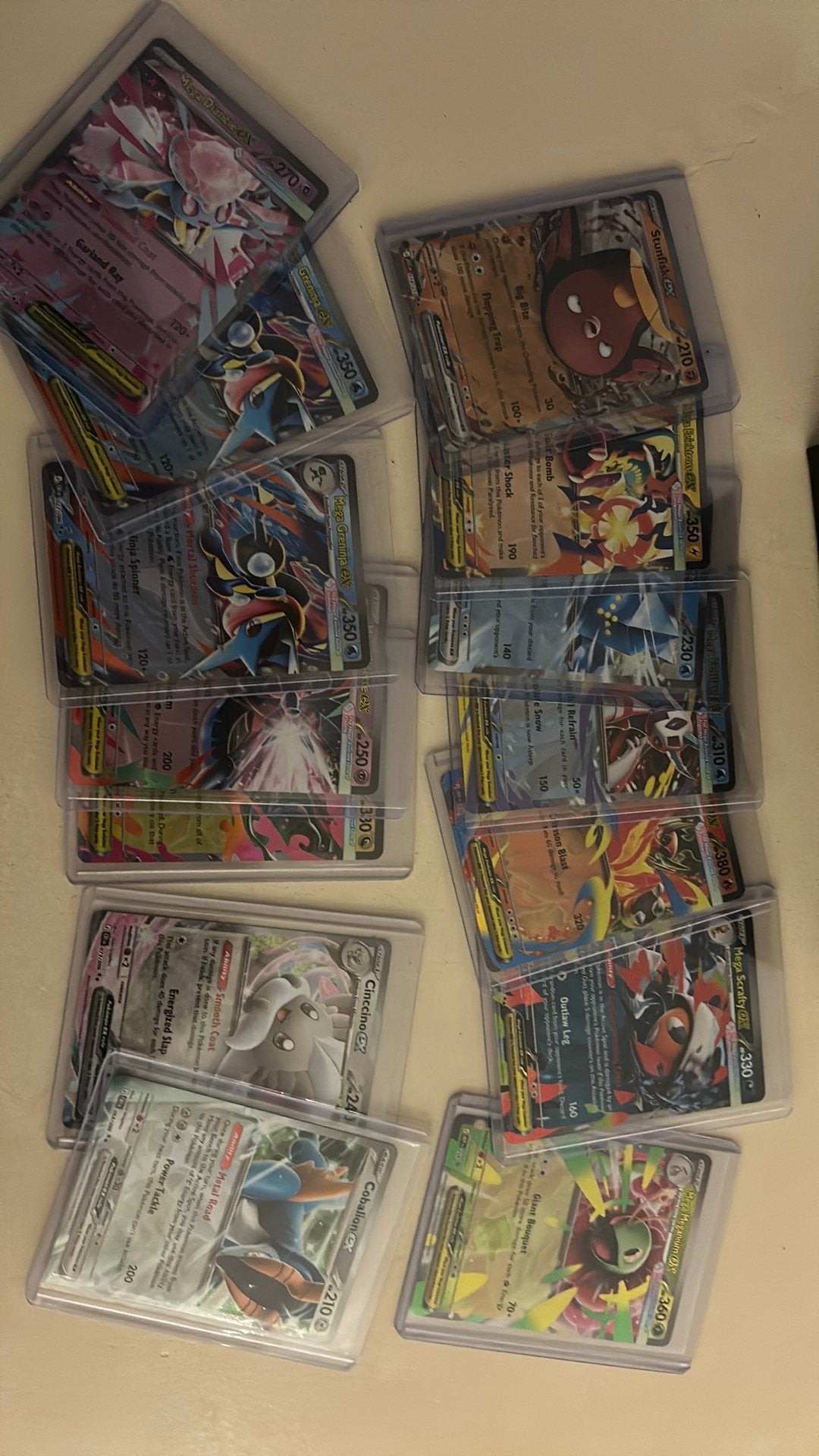 Diverse EX Pokémon Kaarten - Mega Diancie, Greninja, Florges, Ophalen of Verzenden, Zo goed als nieuw, Meerdere kaarten, Foil