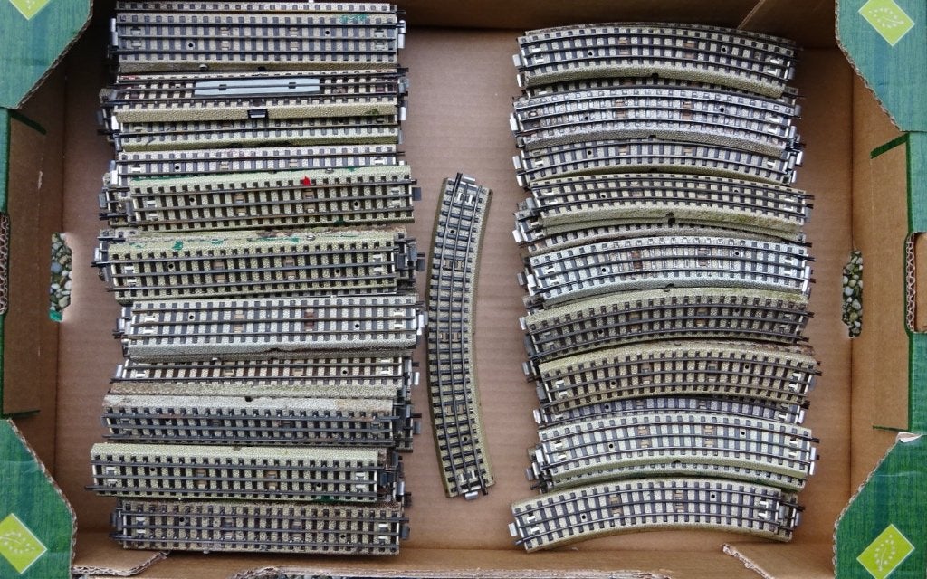 Marklin rails jaren '50 voor flinke baan, Wisselstroom, Gebruikt, Rails, Ophalen of Verzenden