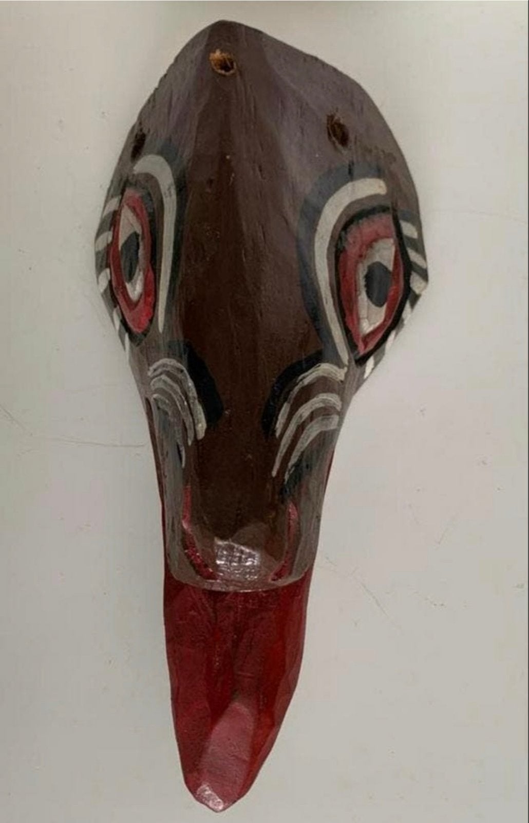 Unieke handgesneden houten masker, Guatemala '93, Antiek en Kunst, Verzenden