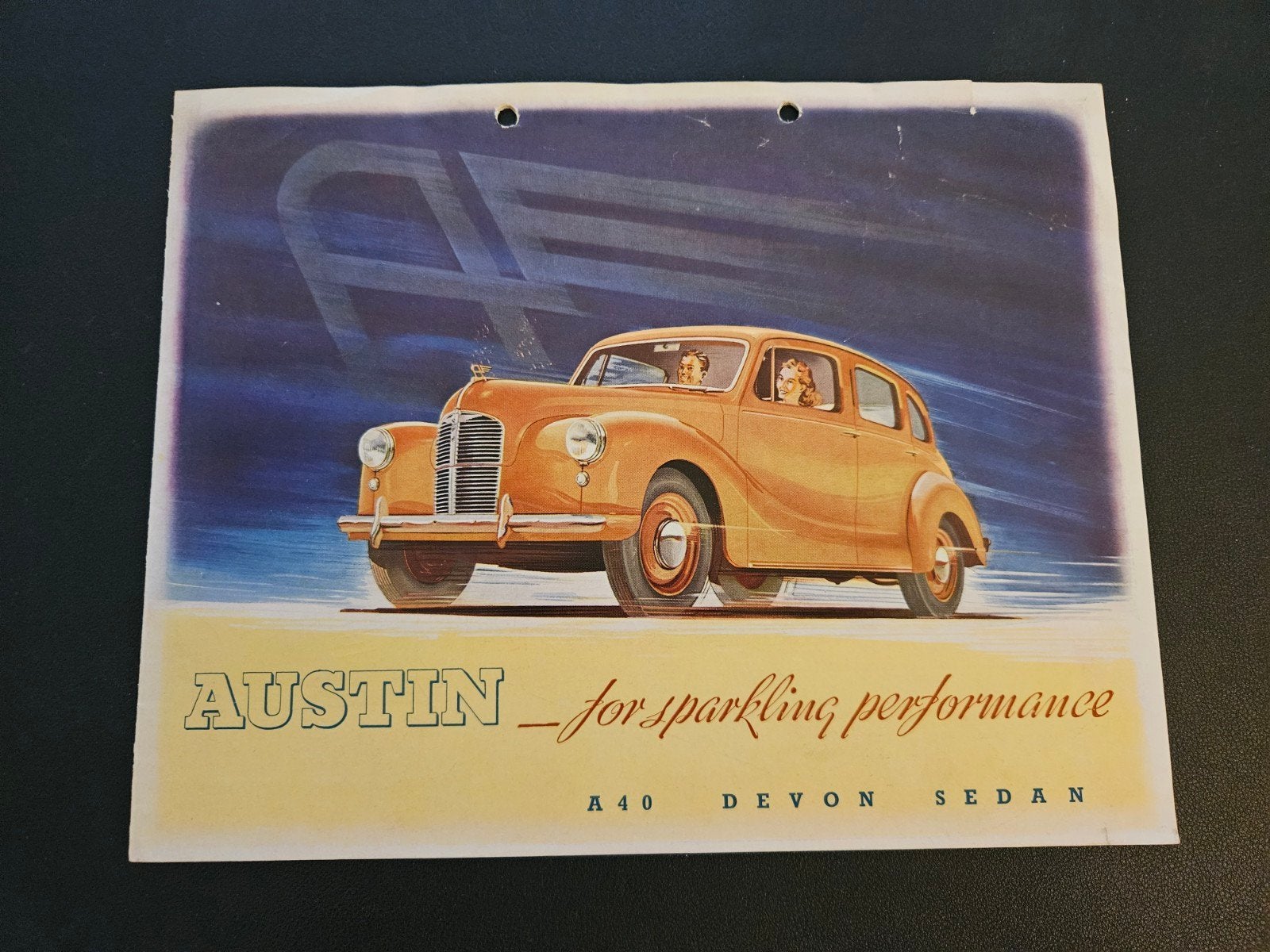 Brochure Austin A40 Devon Sedan, Ophalen of Verzenden, Zo goed als nieuw, Overige merken