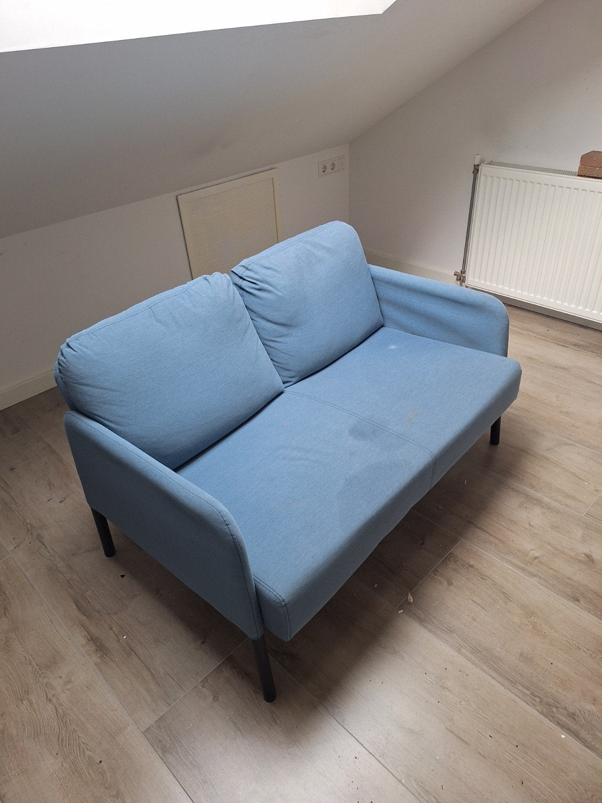 IKEA GLOSSTAD 2-zitsbank - Blauw met vlekken, Ophalen, Gebruikt, Stof
