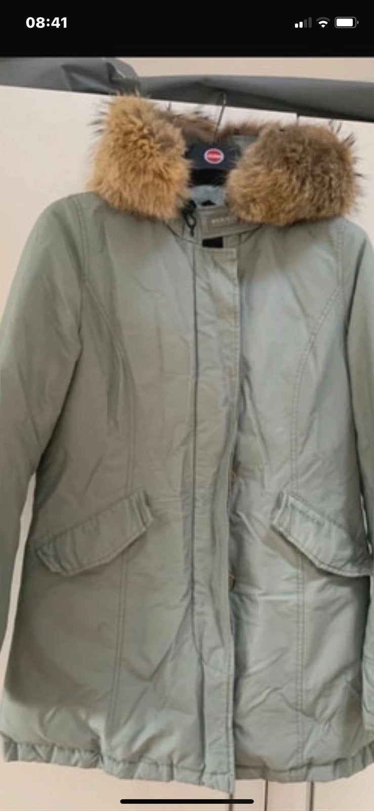Woolrich jas maat m, Verzenden, Gedragen, Maat 38/40 (M), Blauw