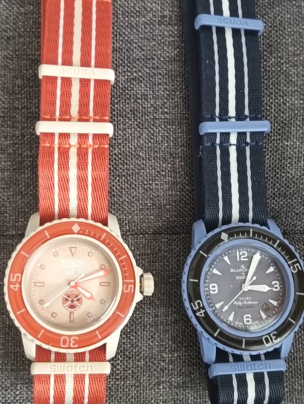 Swatch Blancpain Fifty Fathoms set of 4 horloges Nieuw, Ophalen of Verzenden, Nieuw, Swatch Blancpain