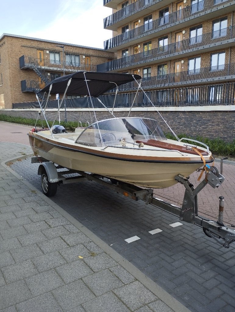 te koop  , speedboot placom 460 met suzuki 55 pk, Ophalen, Gebruikt, 55 pk, Buitenboordmotor