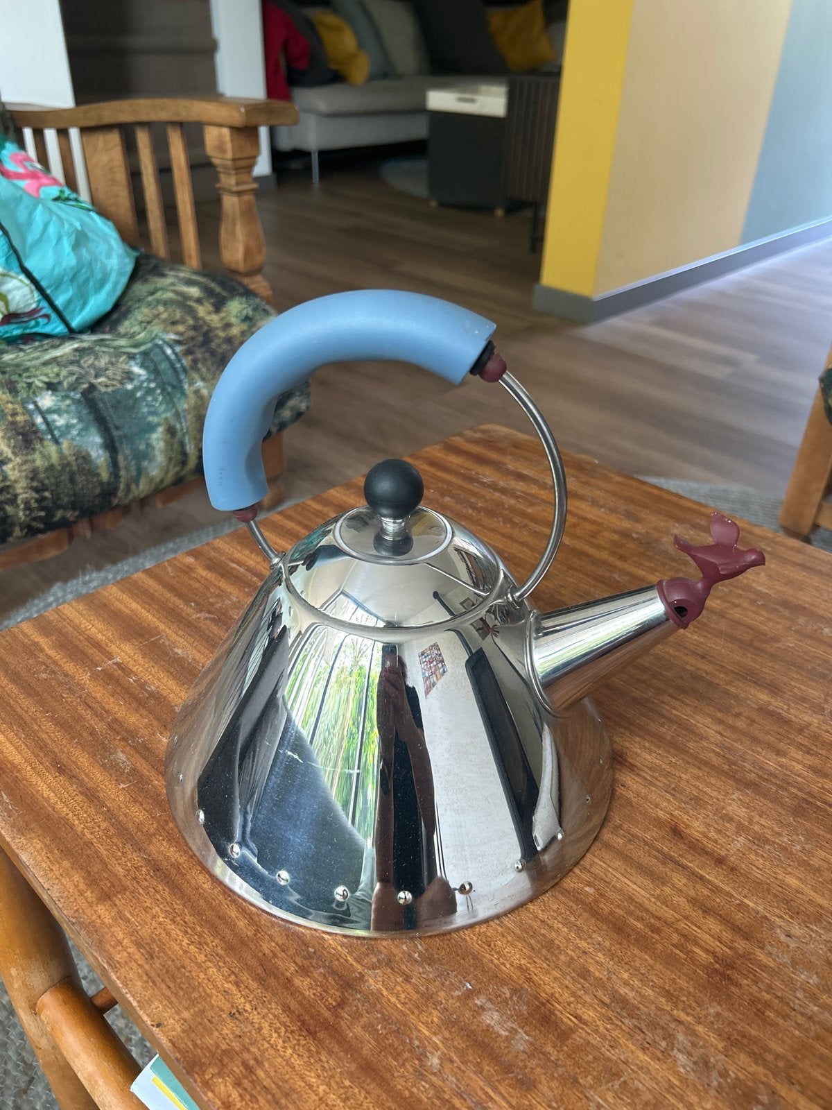 Stijlvolle Alessi  RVS fluitketel, 1 tot 2 liter, Ophalen of Verzenden, Gebruikt, Rvs