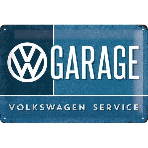 Volkswagen garage service VW relief metalen reclamebord deco, Ophalen of Verzenden, Nieuw, Auto's
