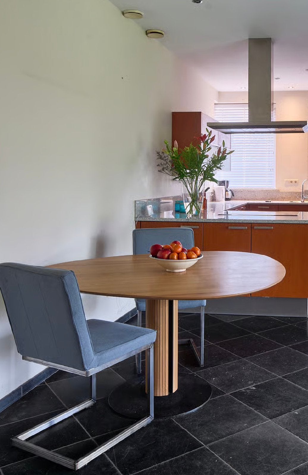 Keukentafel massief licht eiken, Ophalen, Zo goed als nieuw, Rechthoekig, 50 tot 100 cm