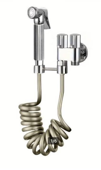 Bidetset met handdouche en doucheslang RVS met bevestiging, Doe-het-zelf en Verbouw, Sanitair, Ophalen of Verzenden, Nieuw, Rvs
