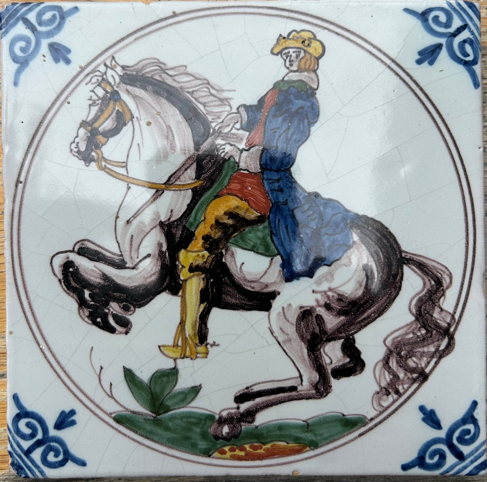 Antieke oude tegel van Tichelaar, Ophalen of Verzenden