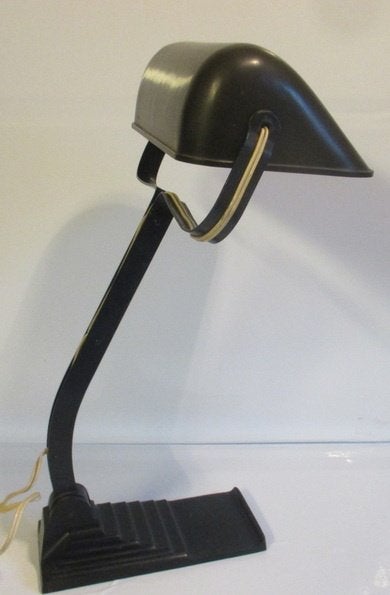 oude industriele bureaulamp Erpe bakelieten kap, Verzenden