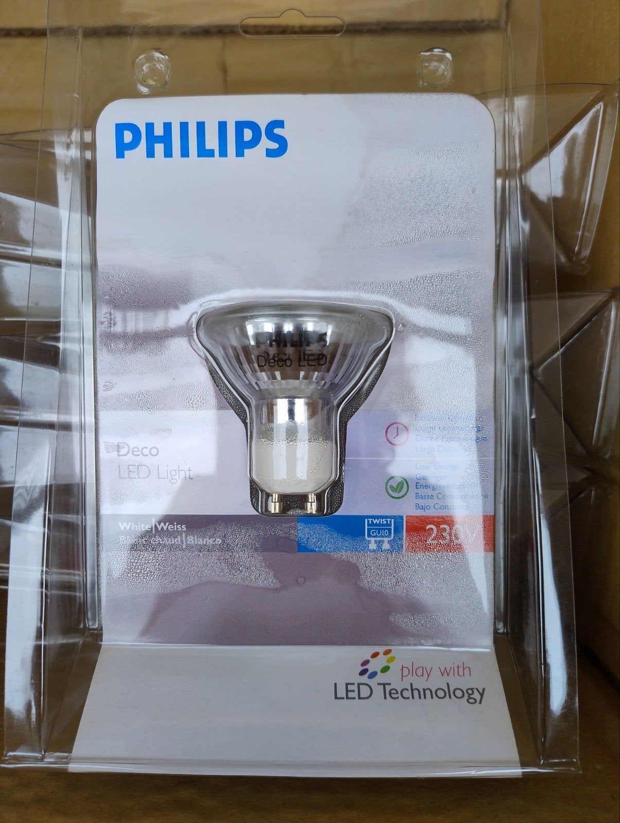 7 Philips Deco LED Licht Warm Wit GU10 230V 1W, Ophalen of Verzenden, Nieuw, Modern