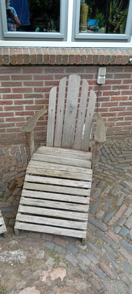 Houten relaxstoel, Ophalen, Gebruikt, Hout, Inklapbaar