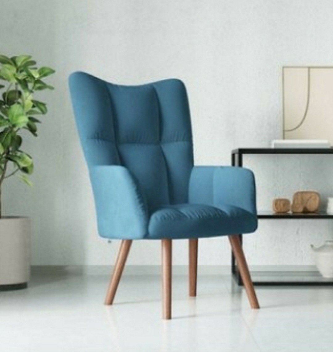 Relaxstoel fauteuil blauw vidaxl, Huis en Inrichting, Fauteuils, Ophalen, Nieuw, 75 tot 100 cm, 50 tot 75 cm
