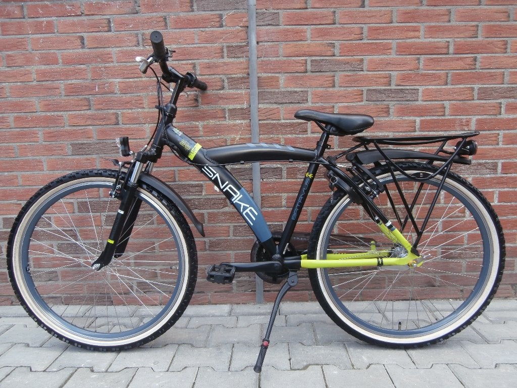 ALS NIEUW! Batavus Snake 26 inch, 43 cm. zwart-geel #7, Fietsen en Brommers, Fietsen | Jongens, Terugtraprem, Versnellingen, Zo goed als nieuw