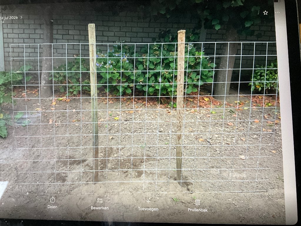 Houten palen en gaaselementen, Tuin en Terras, Gaas en Draad, Ophalen, Zo goed als nieuw, Minder dan 10 meter, Raster