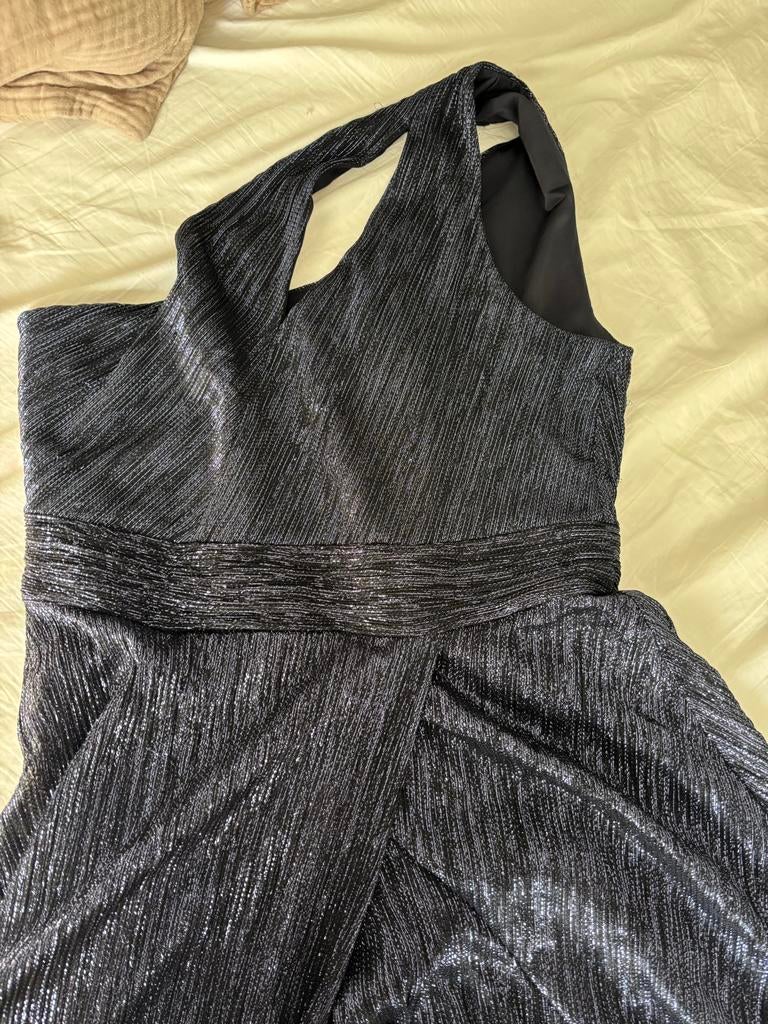 GRATIS Gala jurk met beschadigde onderkant, Blauw, Zo goed als nieuw, Onder de knie, Ophalen