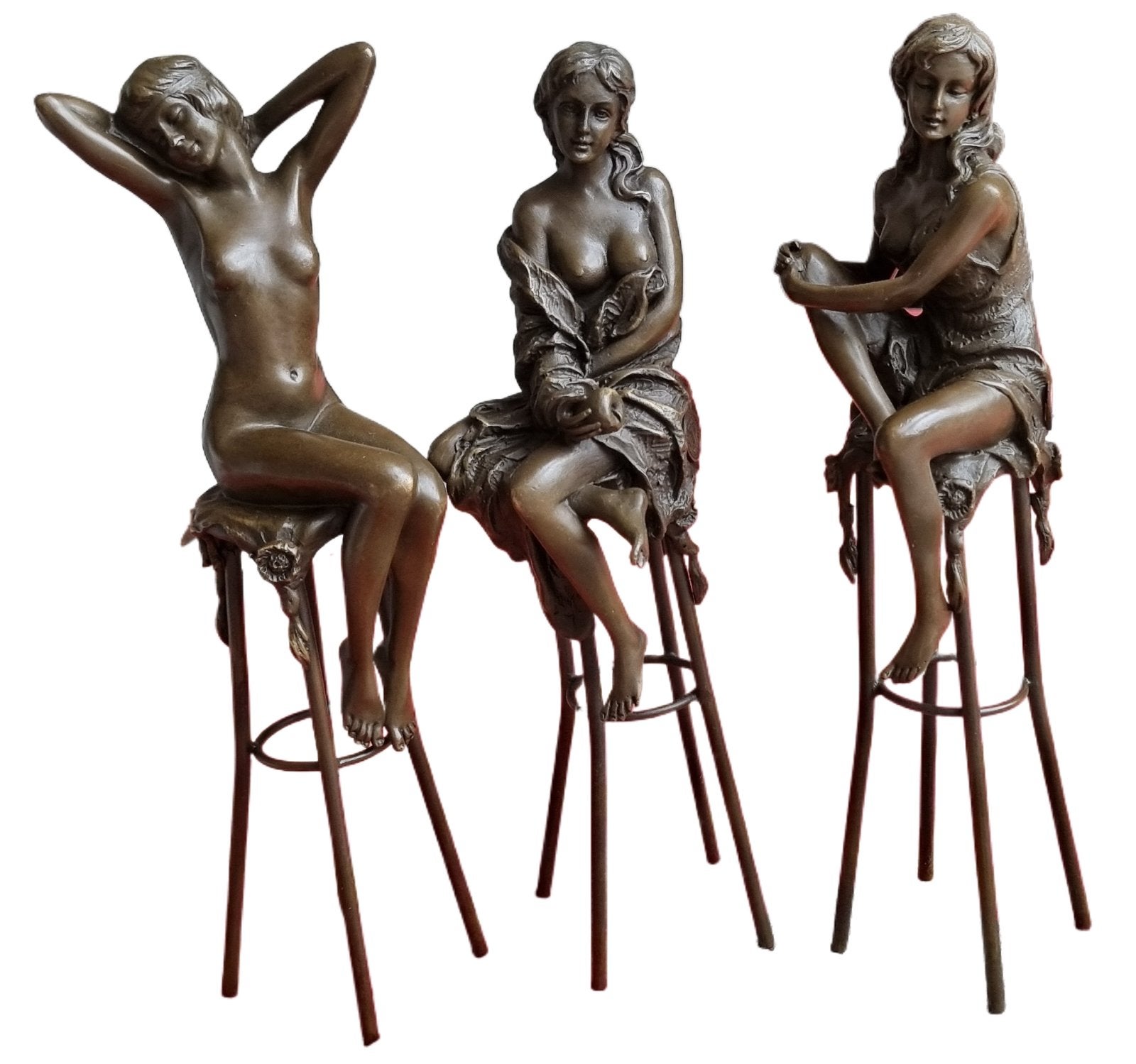 Drie dames op barkrukken, Ophalen of Verzenden, Zo goed als nieuw, Mens