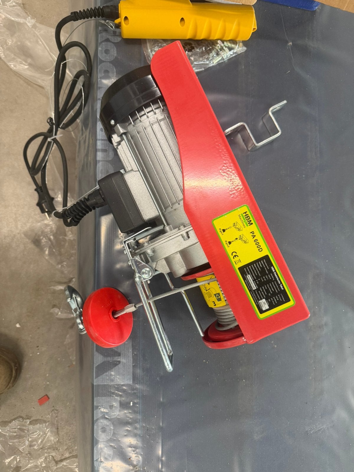 Elektrische takel, Ophalen