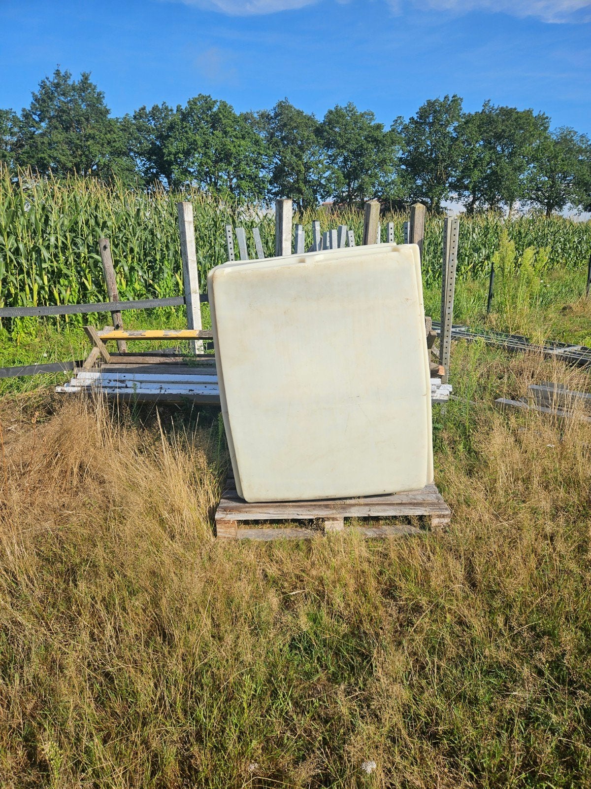 IBC vat - 500 liter tank voor water of opslag, Ophalen, Gebruikt