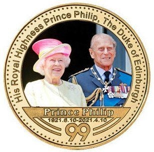 Prins Philip, t.g.v. de sterfdag op 9 april 2021., Verzenden, Overige landen, Losse munt