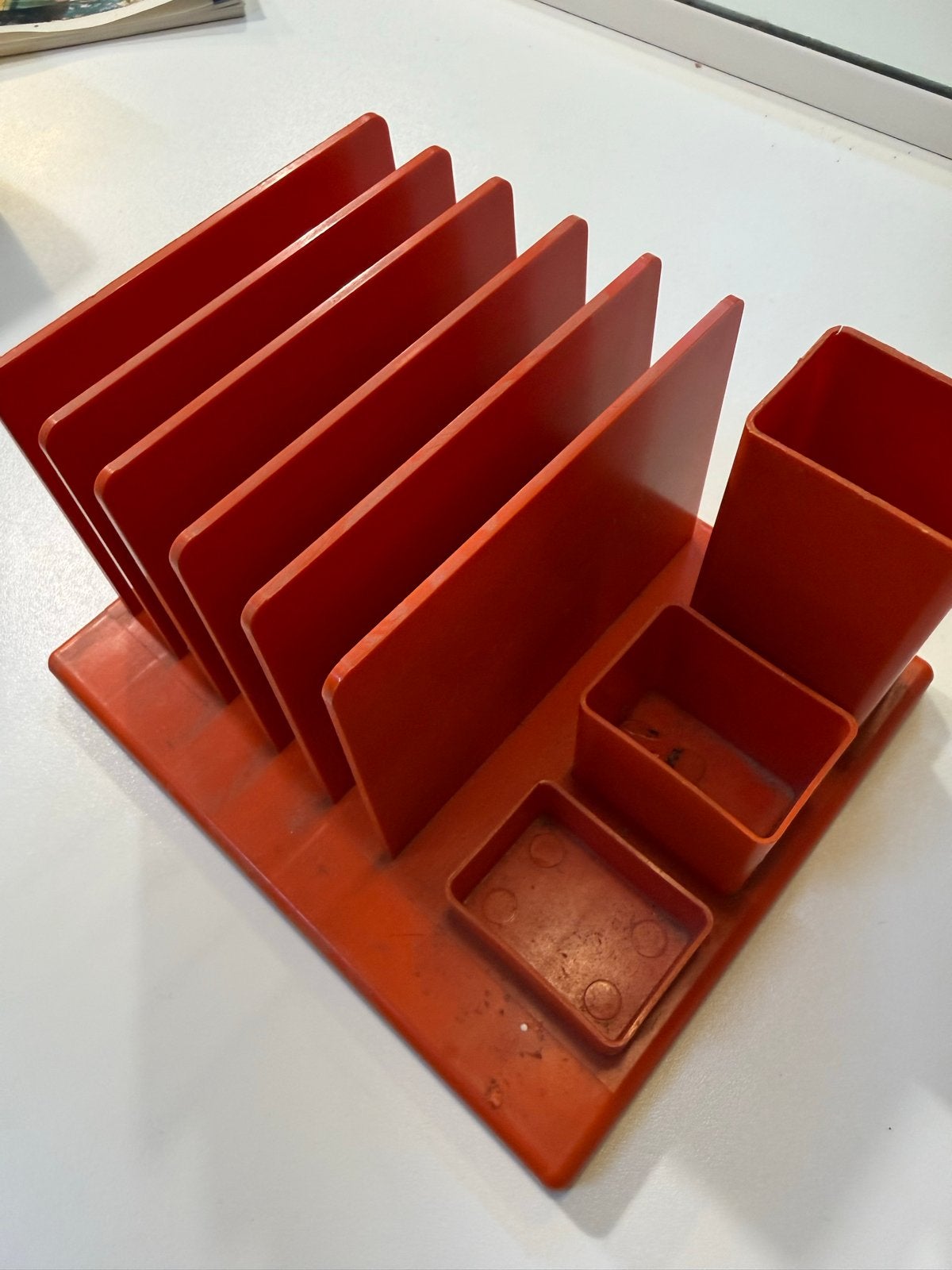Vintage Jaren 60/70 Bureau Organizer Oranje, Ophalen of Verzenden, Gebruikt