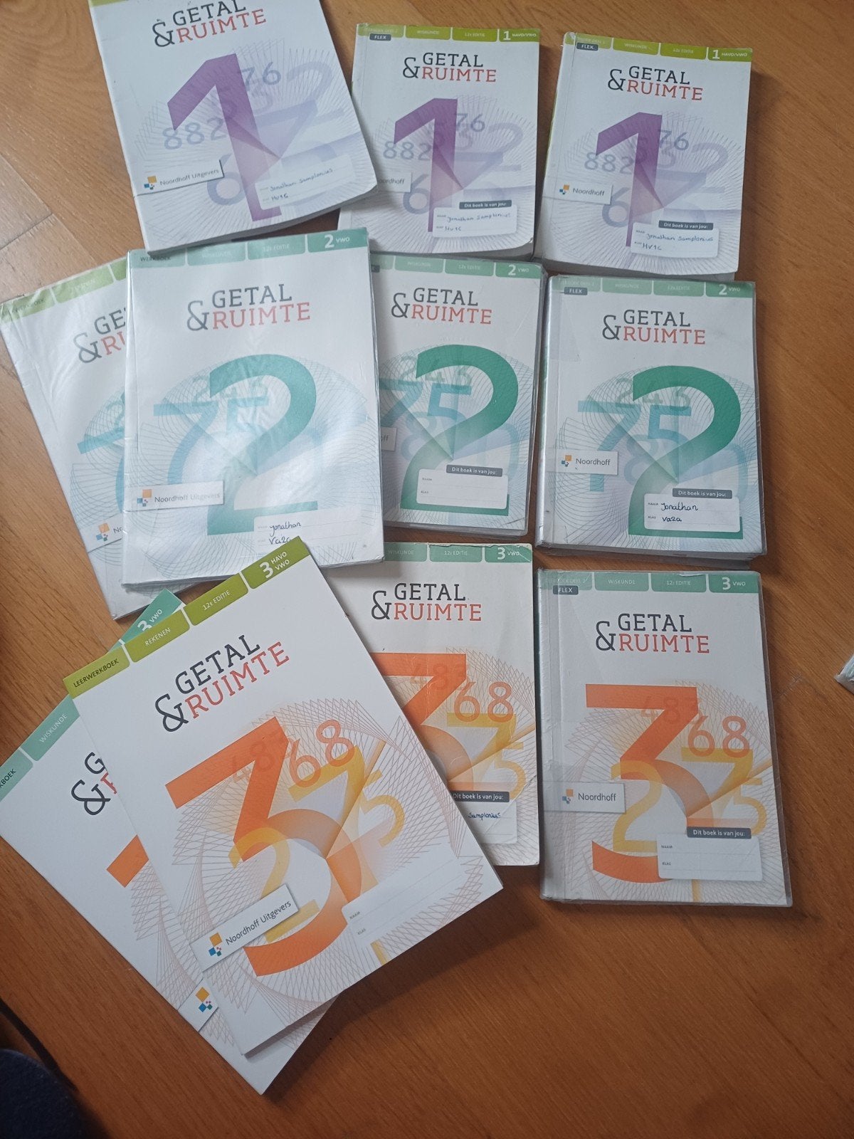 Getal & Ruimte Wiskundeboeken VWO (4 stuks), Ophalen of Verzenden, Beta, Gelezen, Noordhoff